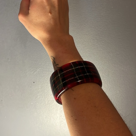 Plaid Acrylic Bangle - Picture 4 of 4